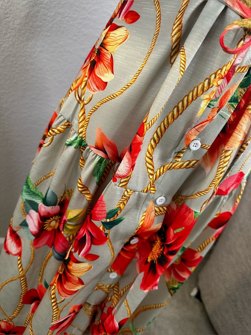 NWT Endless Moon "Tropic Thread" Drop-Waist Midi Dress – - Picture 7 of 8